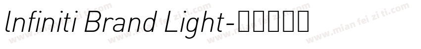 lnfiniti Brand Light字体转换
